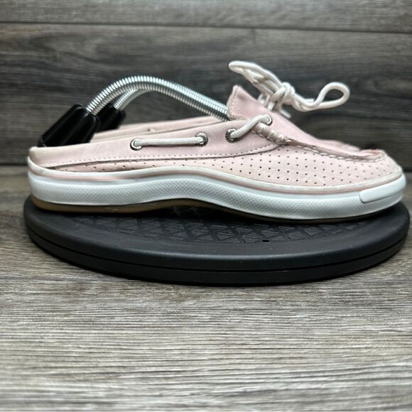 WOMENS SPERRY TOPSIDER BEIGE PINK-NUDE LOAFERS-CUSHION INSOLE--EUC-Size 9 - Picture 1 of 8